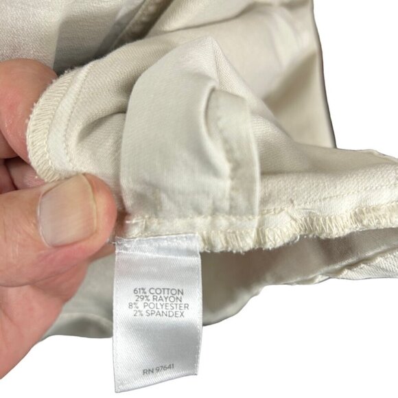 j. jill White Removeable Tie Button Front Utility Jacket Size L - Picture 10 of 14